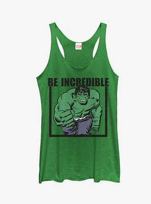 Marvel Hulk Be Incredible Girls Tanks