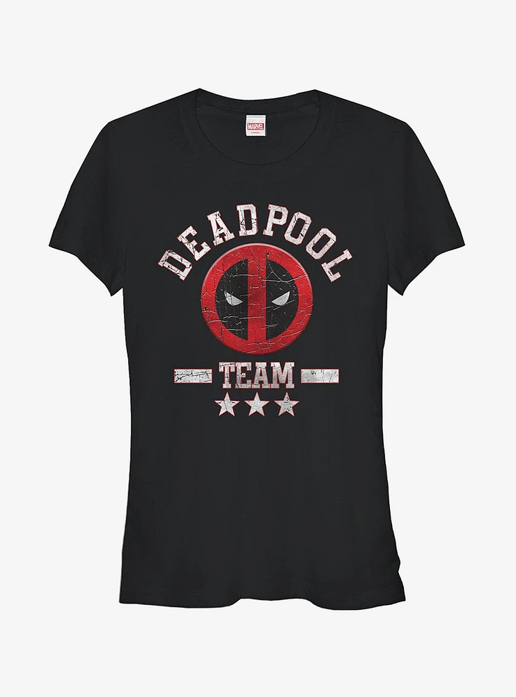 Marvel Deadpool Cracked Team Logo Girls T-Shirt