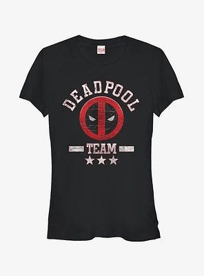 Marvel Deadpool Cracked Team Logo Girls T-Shirt