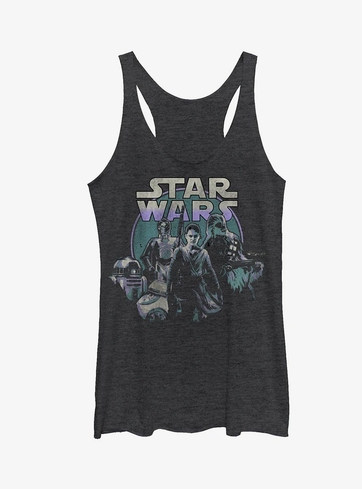 Star Wars Episode VII Rey and Droids Girls Tanks