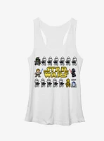 Star Wars Pixel Character Line Girls Tanks