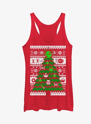 Star Wars Ugly Christmas Sweater Tree Girls Tanks