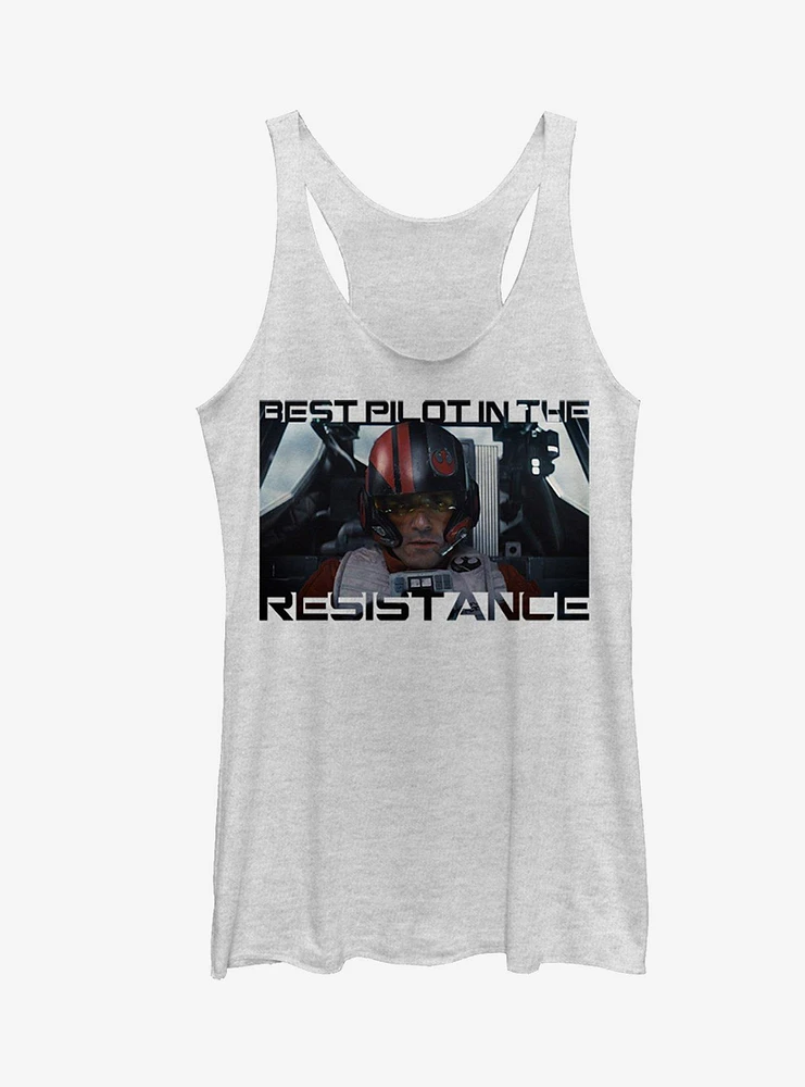 Star Wars Poe Best Pilot the Resistance Girls Tanks