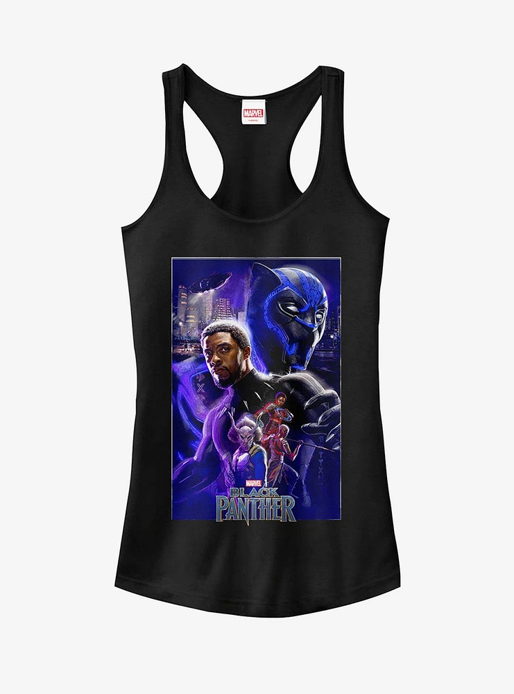 Marvel Black Panther 2018 Character Collage Girls Tanks