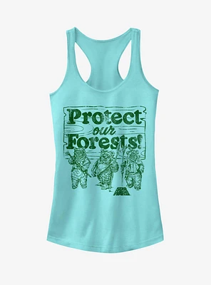 Star Wars Ewok Protect Our Forests Girls Tanks