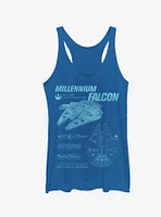 Star Wars Episode VII Millennium Falcon Blueprints Girls Tanks