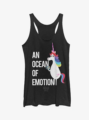 Disney Pixar Inside Out Rainbow Unicorn Ocean of Emotion Girls Tank