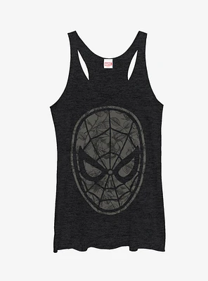 Marvel Spider-Man Grayscale Floral Print Girls Tanks