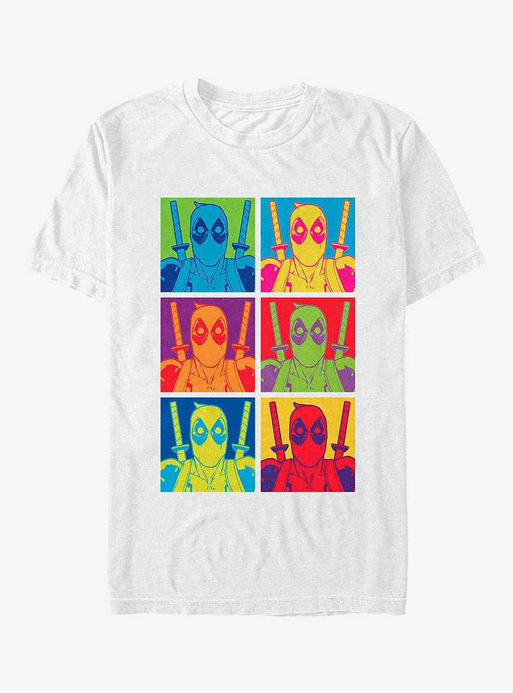 Marvel Deadpool Pop Art Color Panels T-Shirt