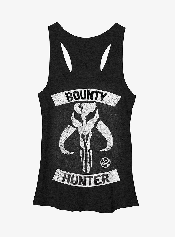 Star Wars Bounty Hunter Mandalore Girls Heather Black Tank Top