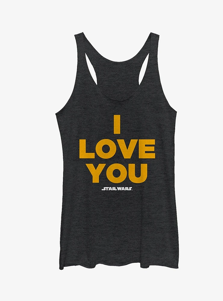 Star Wars Princess Leia I Love You Girls Tanks