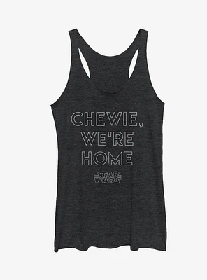 Star Wars Chewie We're Home Girls Tanks