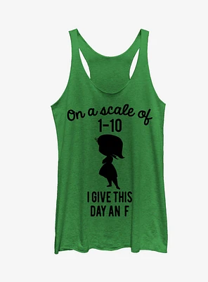 Disney Pixar Inside Out Disgust I Give This Day an F Girls Tank