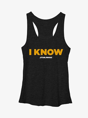 Star Wars Han Solo I Know Girls Tanks