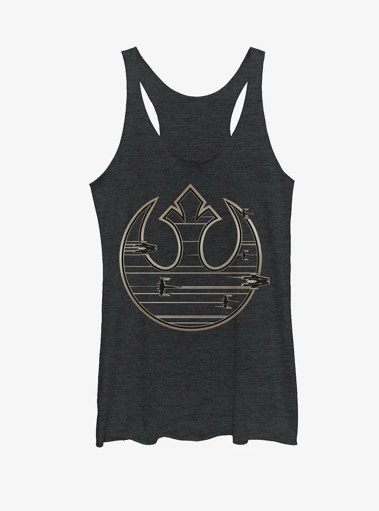 Star Wars Rebel Logo Streak Girls Tanks