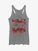 Star Wars Rose Floral Print Logo Girls Tanks