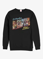 Marvel Deadpool Greetings From Vacation Girls Sweatshirt