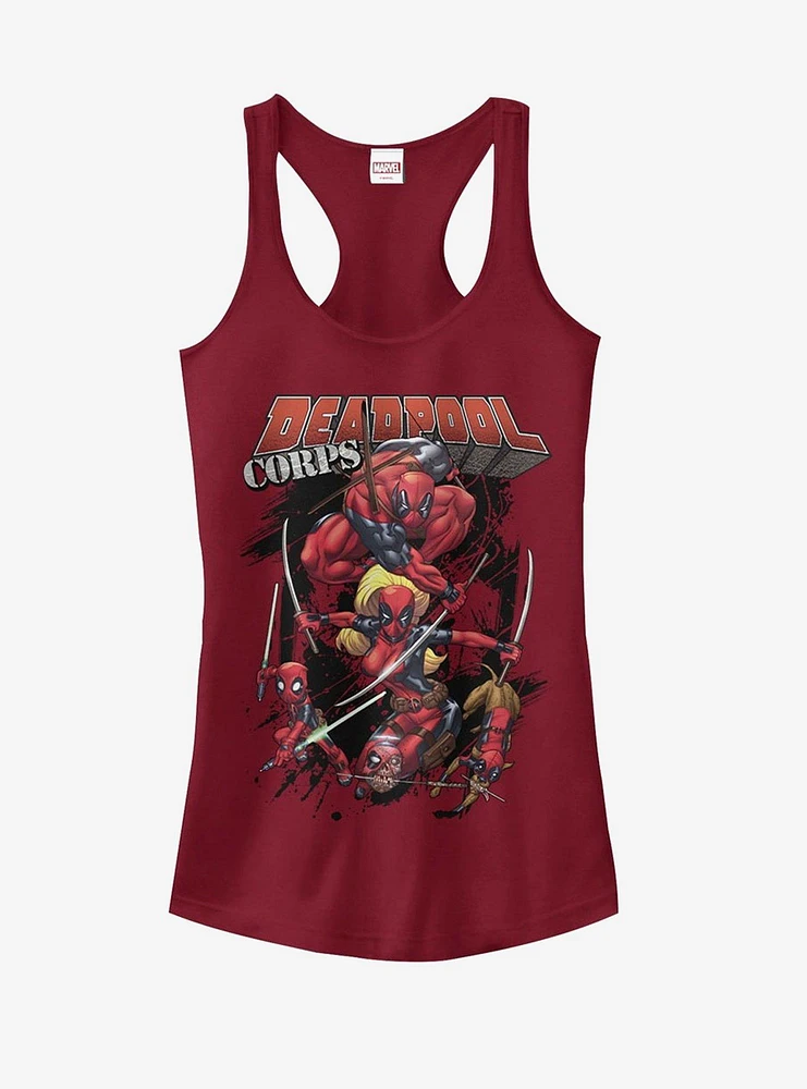 Marvel Deadpool Corps Girls Tanks