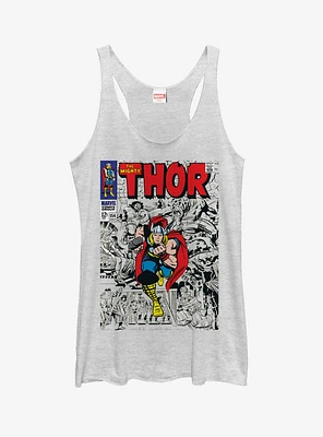 Marvel Mighty Thor Comic Book Cover Print Girls Tanks
