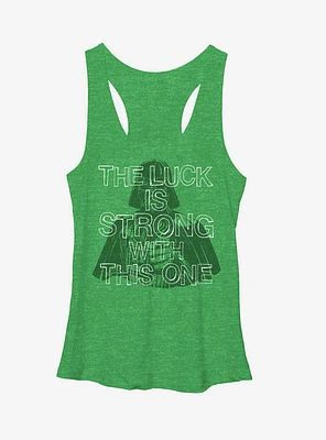 Star Wars St. Patrick's Day Darth Vader Luck is Strong Girls Tank