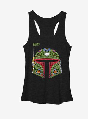 Star Wars Boba Fett Sugar Skull Womens Tank Top