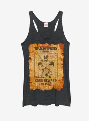 Marvel Deadpool Wanted Poster Womens Tank Top