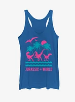 Jurassic World Fallen Kingdom Tropical Dinosaurs Womens Tank Top