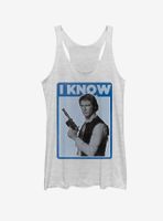 Star Wars Han Solo I Know Womens Tank Top