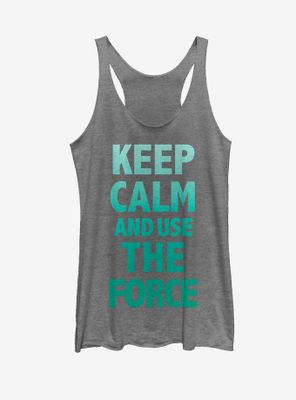 Star Wars Keep Calm and Use the Force Womens Tank Top
