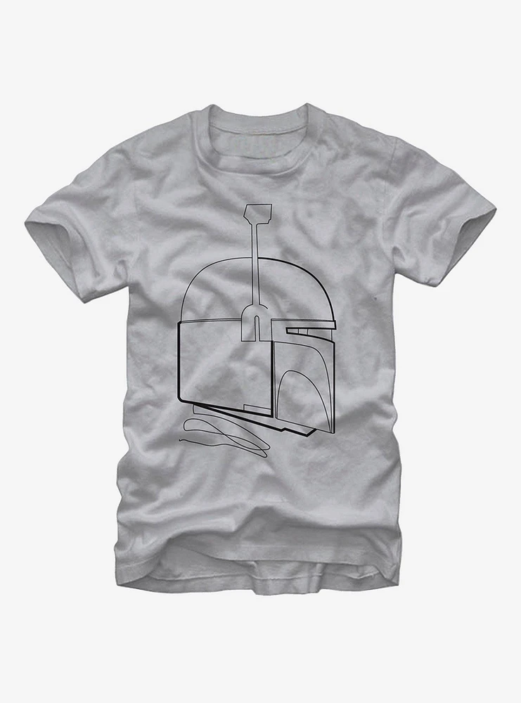 Star Wars Boba Fett Helmet Outline T-Shirt