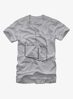 Star Wars Boba Fett Helmet Outline T-Shirt