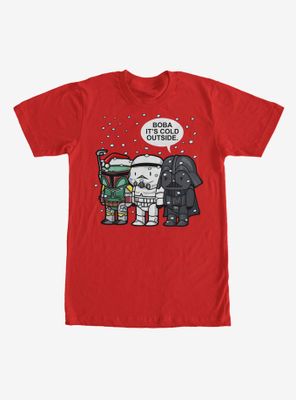 Star Wars Christmas Boba It's Cold Outside T-Shirt