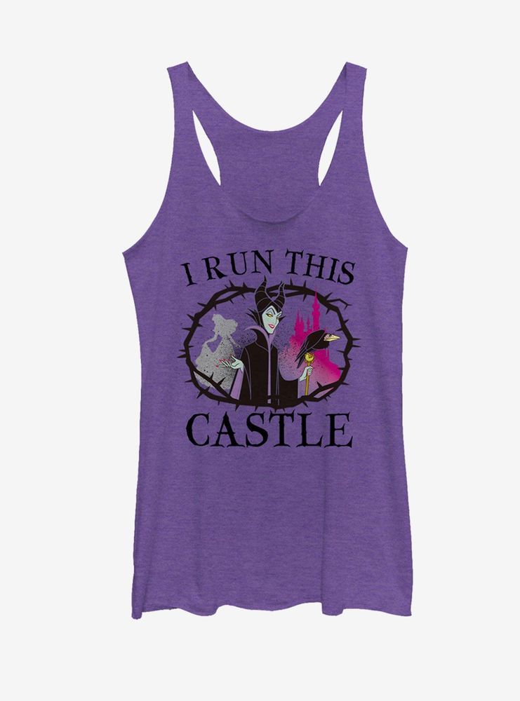 Disney Sleeping Beauty Maleficent Castle Womens Tank