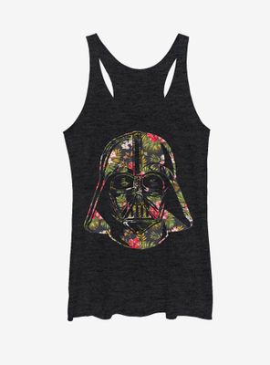 Star Wars Tropical Print Darth Vader Helmet Womens Tank Top