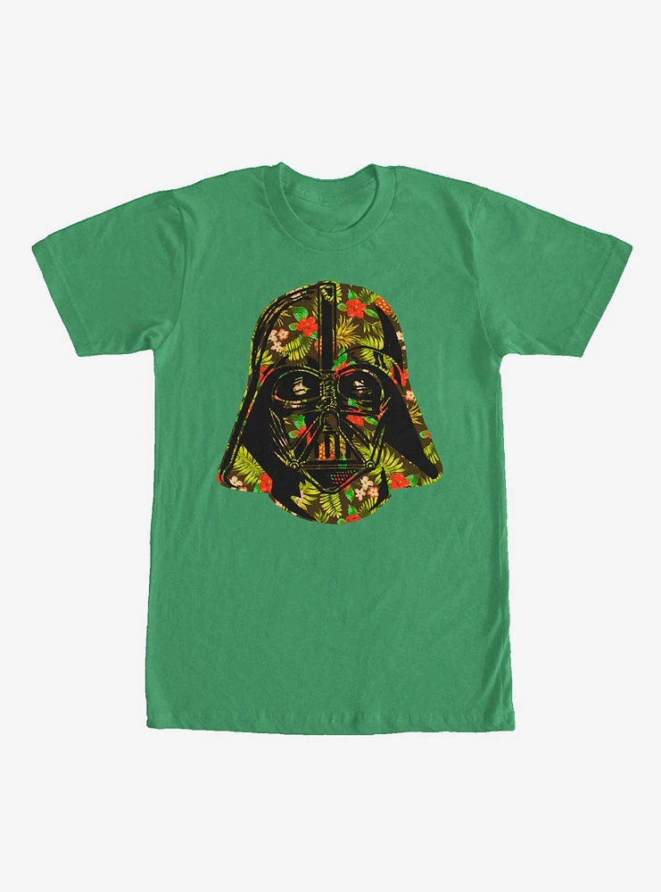 Star Wars Hawaiian Print Darth Vader Helmet T-Shirt