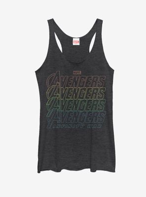 Marvel Avengers: Infinity War Rainbow Logo Womens Tank Top