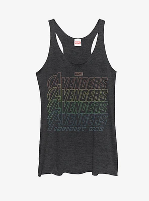 Marvel Avengers: Infinity War Rainbow Logo Womens Tank Top