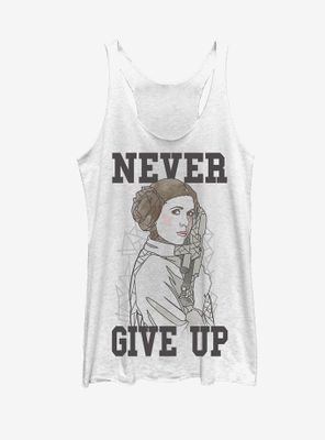 Star Wars Princess Leia Never Give Up Womens Tank Top
