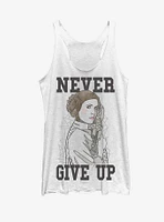 Star Wars Princess Leia Never Give Up Womens Tank Top