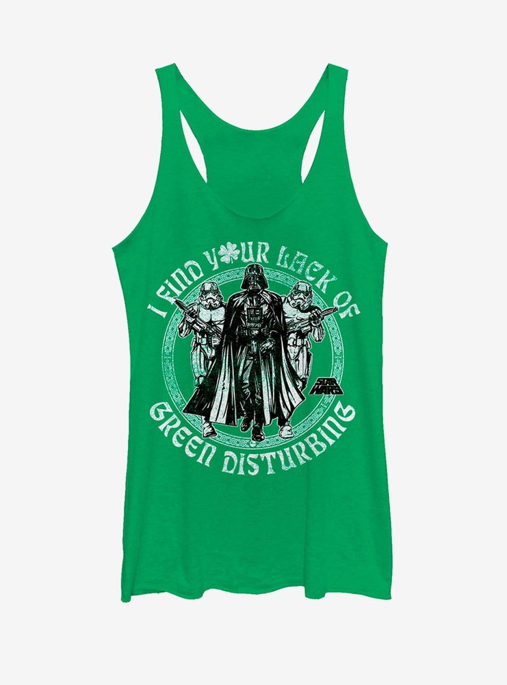 Star Wars St. Patrick's Day I Find Your Lack of Green Disturbing Womens Tank