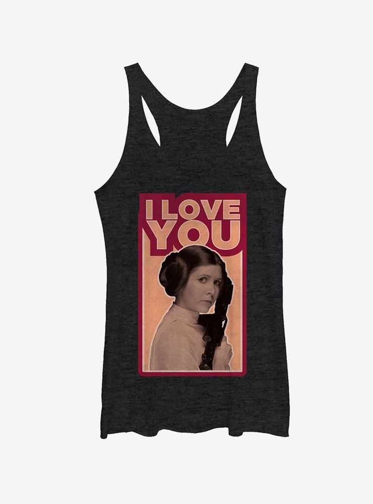 Star Wars Princess Leia I Love You Womens Tank Top