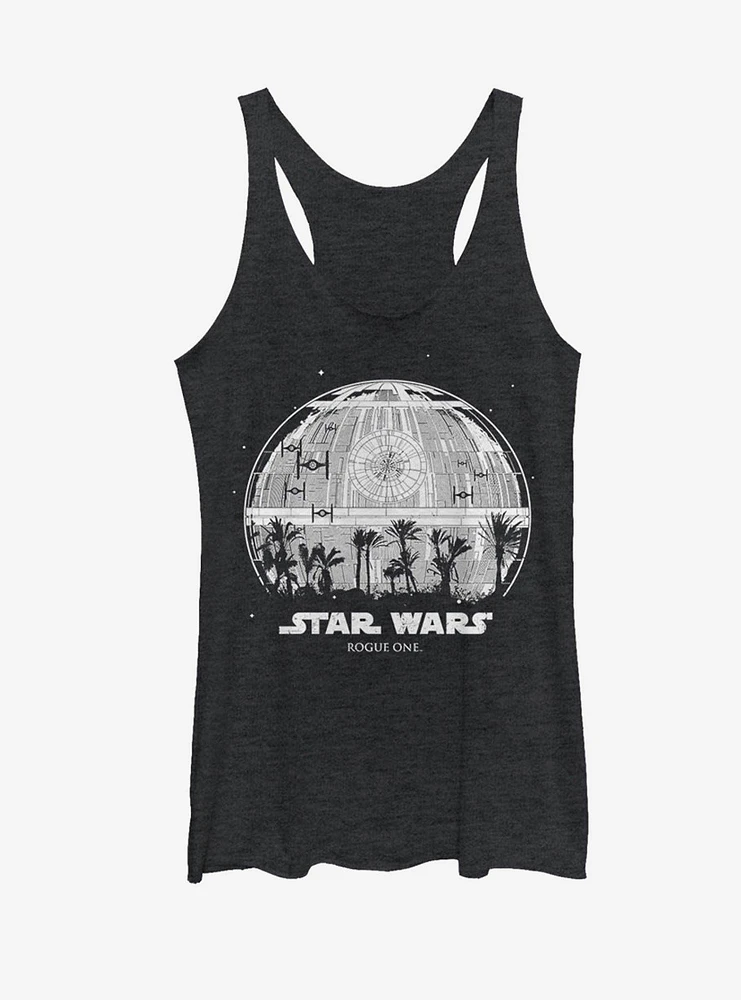 Star Wars Rogue One Death Palm Silhouette Womens Tank Top