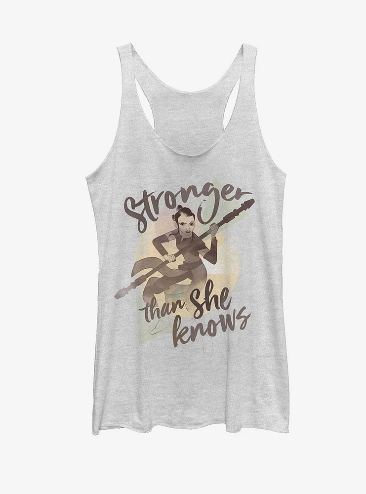 Star Wars Rey Stronger Womens Tank Top