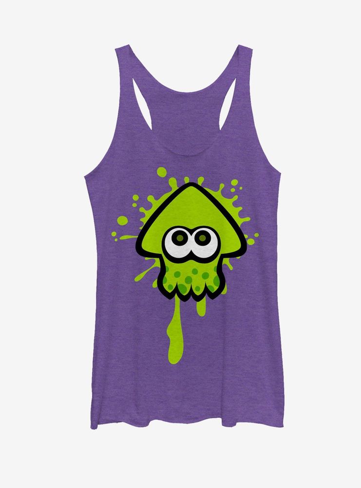 Nintendo Splatoon Lime Green Inkling Squid Womens Tank Top