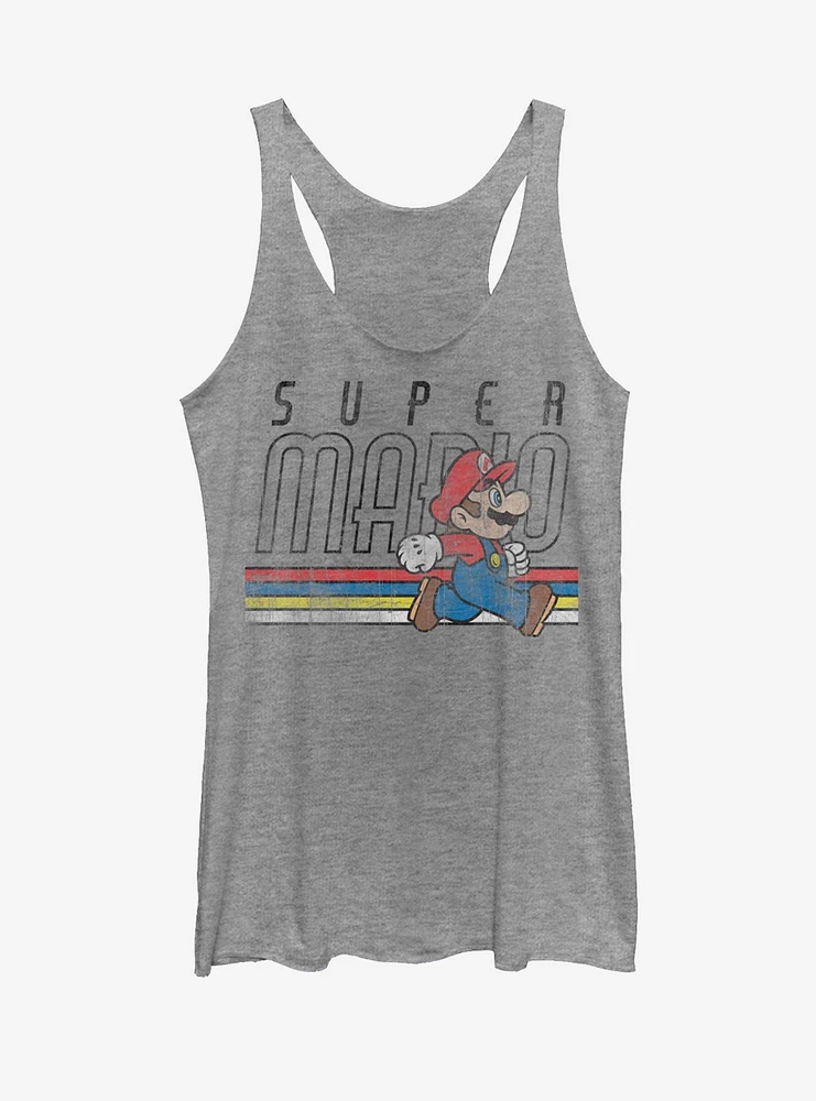 Nintendo Super Mario Classic Stripes Womens Tank Top