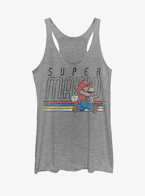 Nintendo Super Mario Classic Stripes Womens Tank Top