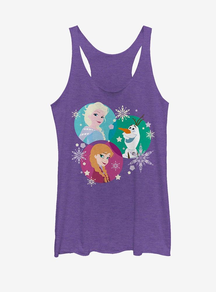 Disney Frozen Character Snowflakes Womens Tank Top