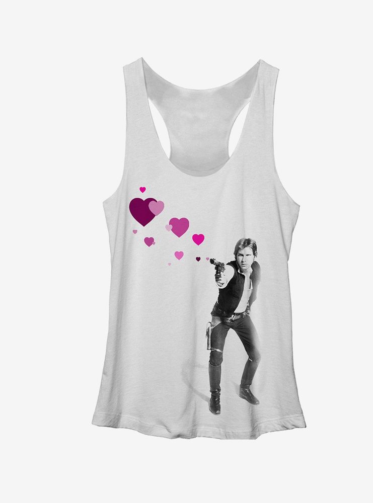 Star Wars Han Shot Hearts Womens Tank Top