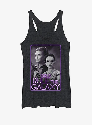Star Wars Leia and Rey Rule the Galaxy Womens Tank Top