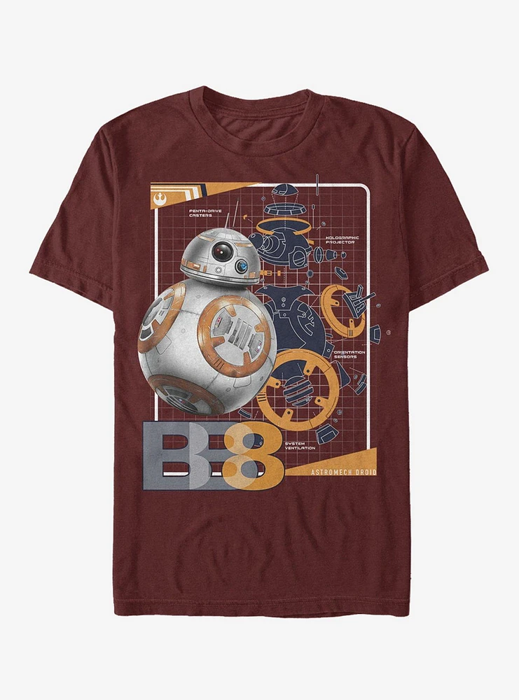 Star Wars BB-8 Schematics T-Shirt